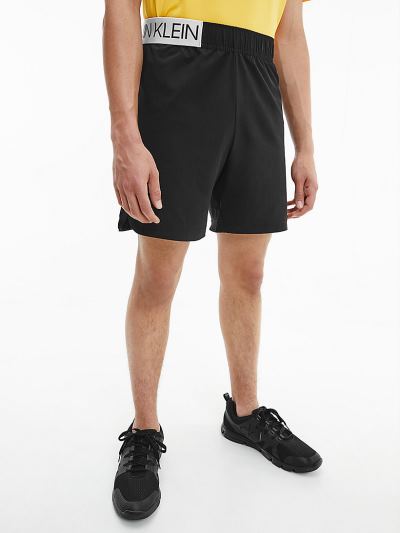 Calvin Klein Ruhák HU388096 | Calvin Klein Recycled Polyester Gym Férfi Rövidnadrág Fekete